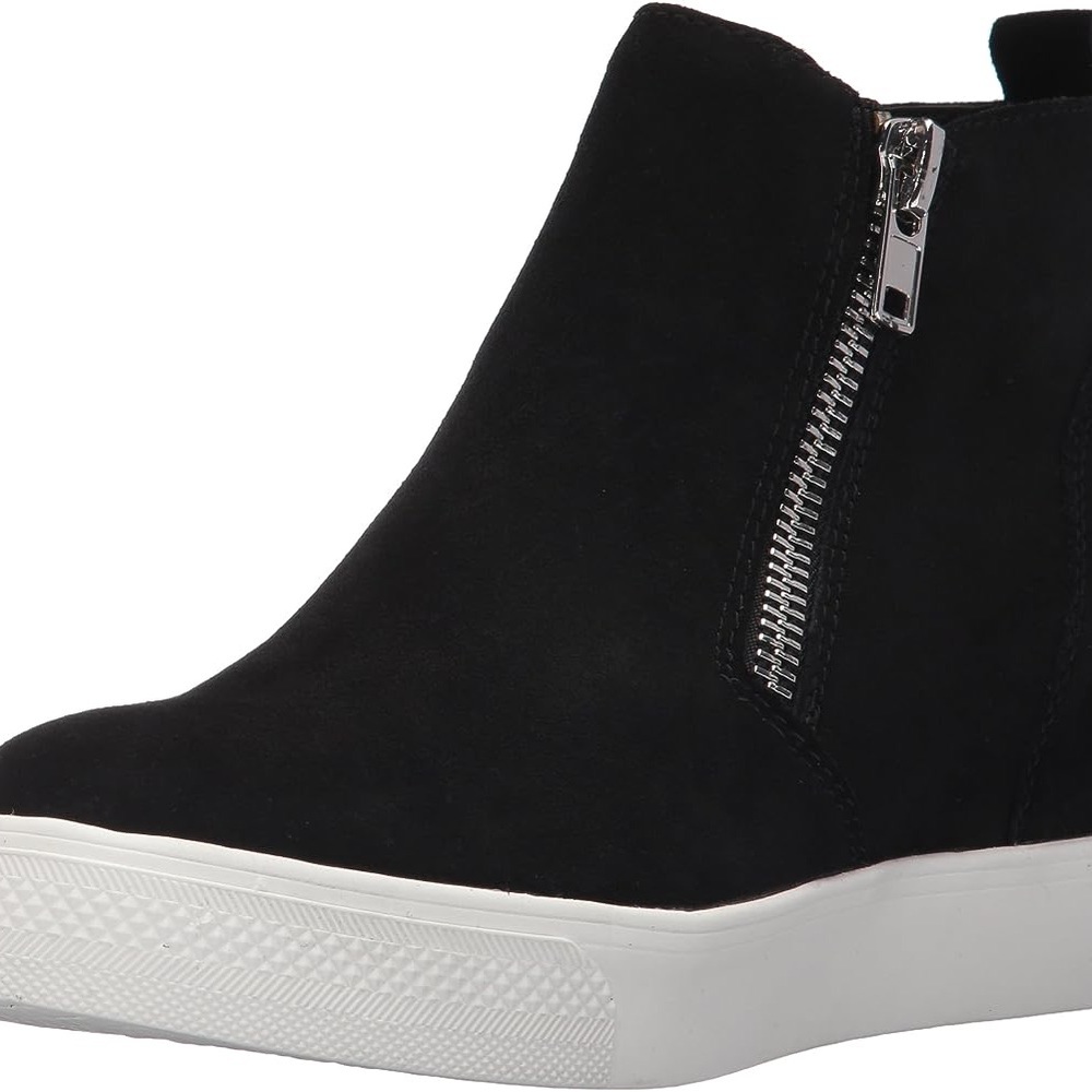 Steve Madden Black Suede Wedgie Bootie